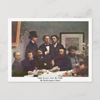 Table Corner, Coin De Table By Fantin-Latour Henri Postcard