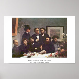 Table Corner, Coin De Table By Fantin-Latour Henri Poster