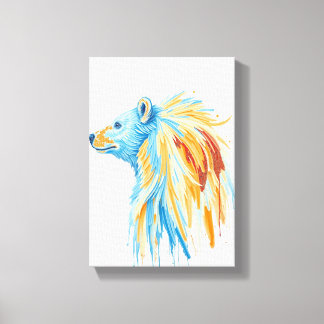 Table Deco ( Bright Bear Profile) Canvas Print