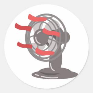 Table Fan Classic Round Sticker