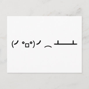 Table Flip Flipping Ascii Emoticon Postcard