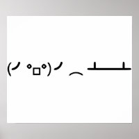 Table Flip Flipping Ascii Emoticon