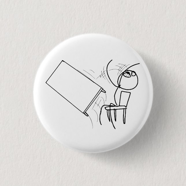 Table Flip Flipping Rage Face Meme 3 Cm Round Badge (Front)