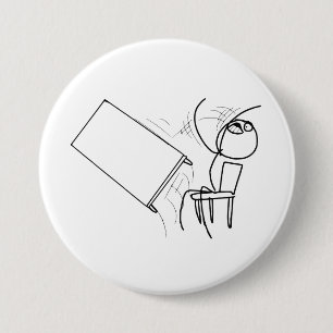 Table Flip Flipping Rage Face Meme 7.5 Cm Round Badge