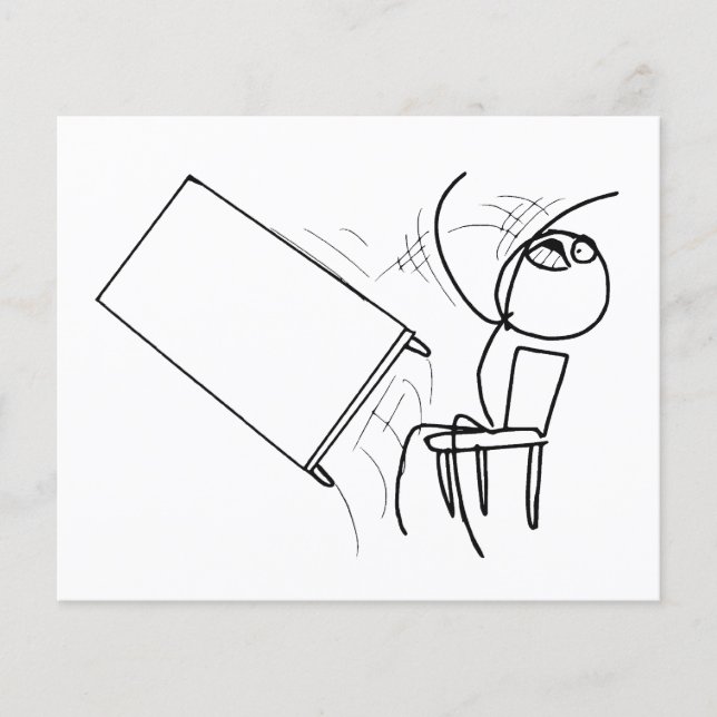Table Flip Flipping Rage Face Meme Flyer (Front)