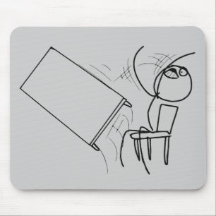 Table Flip Flipping Rage Face Meme Mouse Mat