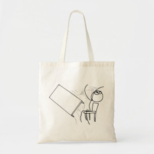 Table Flip Flipping Rage Face Meme Tote Bag