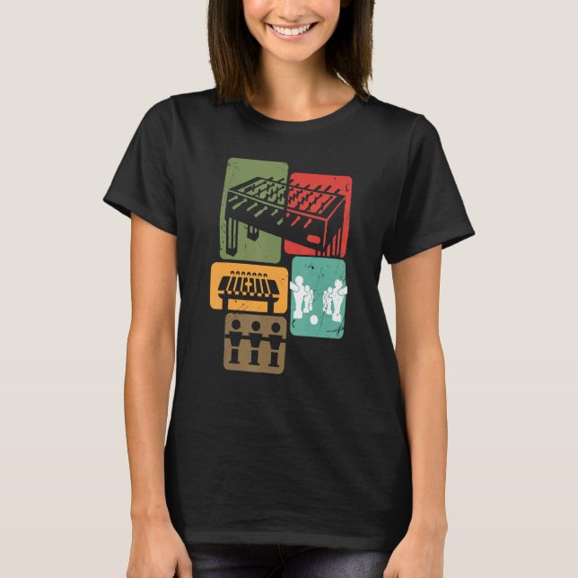 Table Football  Foosball Player Retro Boys Foosbal T-Shirt (Front)