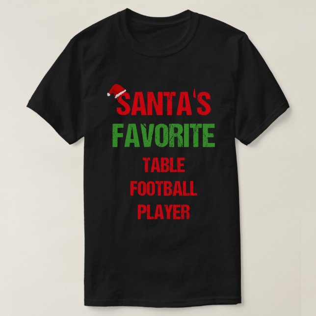 Table Football Player Funny Pajama Christmas Gift  T-Shirt (Design Front)