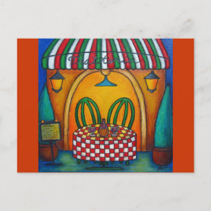 Table for Two at the Trattoria  Post Card