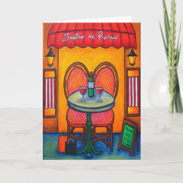 Table for Two in Paris Greeting Card (Front)