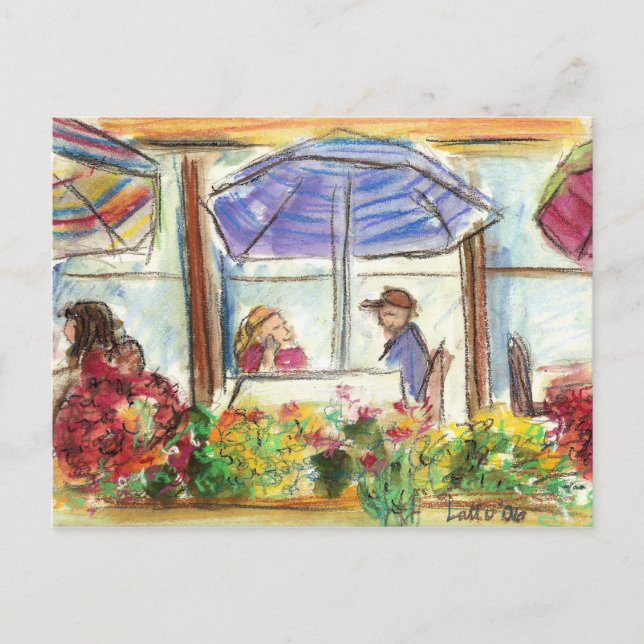 Table for Two Postcard (Pike Place Seattle) (Front)