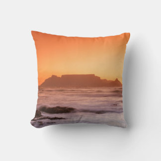 Table Mountain At Sunset, Bloubergstrand Cushion
