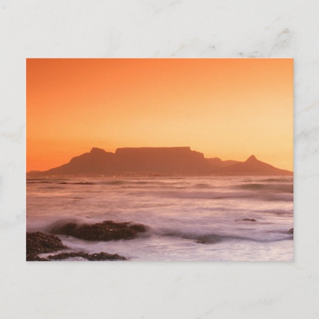 Table Mountain At Sunset, Bloubergstrand Postcard (Front)