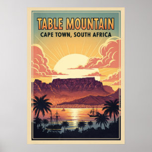 Table Mountain Cape Town - South Africa V05 Poster