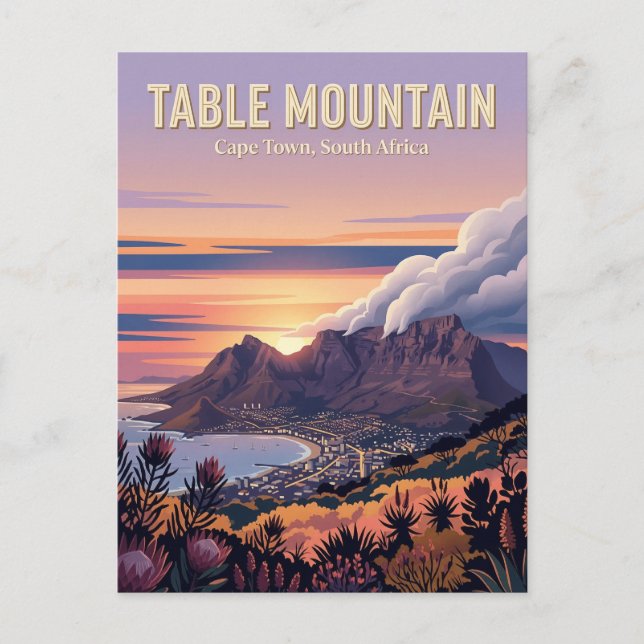 Table Mountain, Cape Town, Western Cape Postcard (Front)