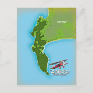 Table Mountain National Park South Africa map Postcard
