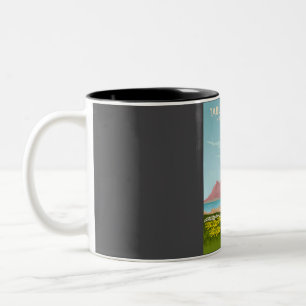 Table Mountain National Park Travel Poster Two-Tone Coffee Mug
