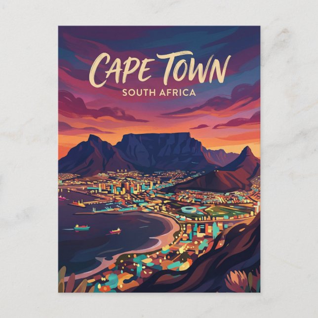 Table Mountain Skyline South Africa Postcard (Front)