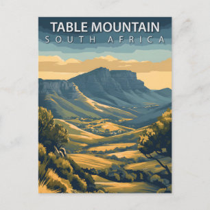 Table Mountain South Africa Vintage Postcard