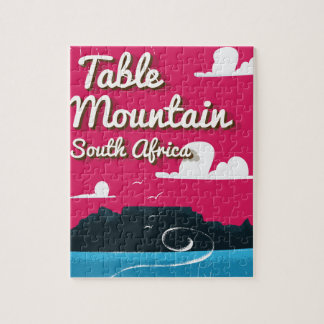 Table Mountain South Africa Vintage travel poster Jigsaw Puzzle