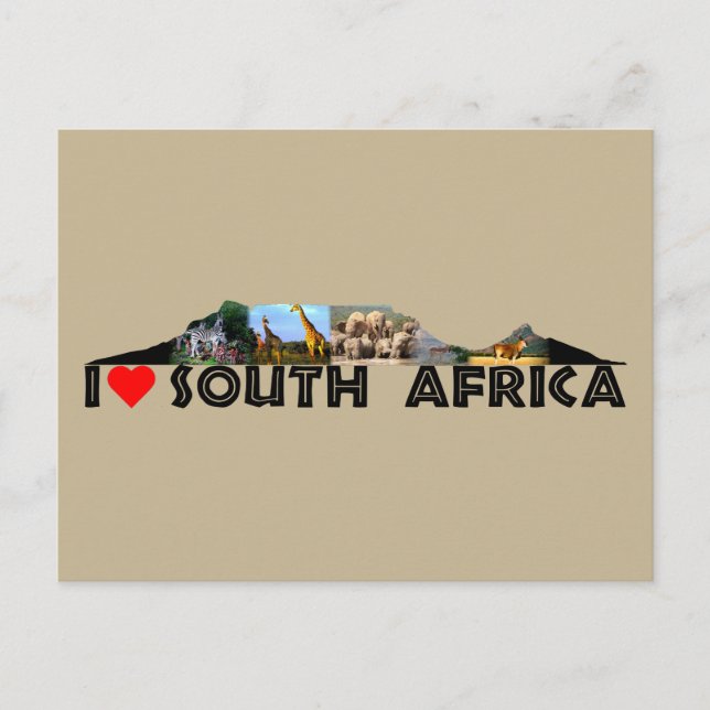 Table Mountain Wildlife Collage Postcard (Front)