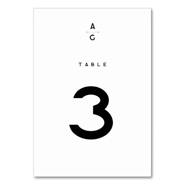 Table Name "Lettrus" Table Number (Front)