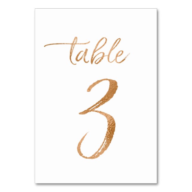 Table No. 3 Table Number (Front)