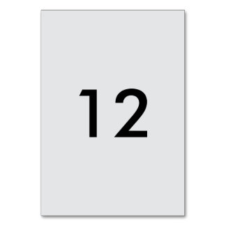 Table No. Number