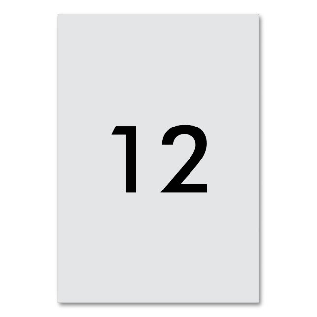 Table No. Table Number (Front)