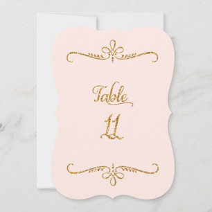 Table Number 11, Fancy Script Lettering Receptions