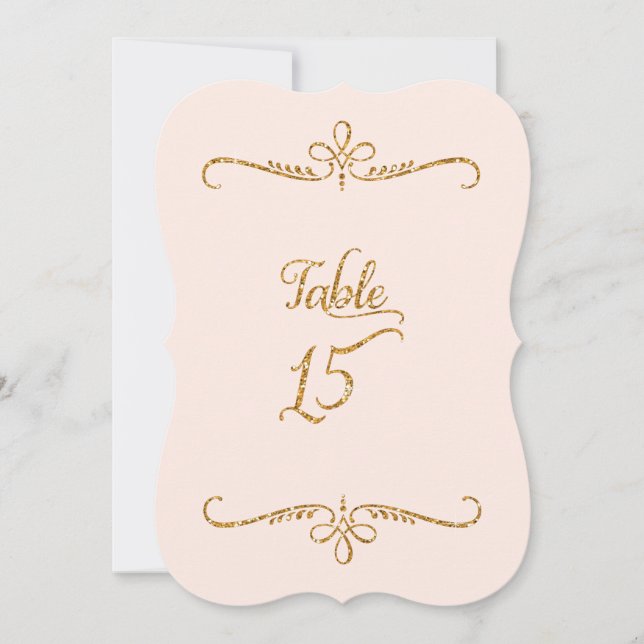 Table Number 15, Fancy Script Lettering Receptions (Front)