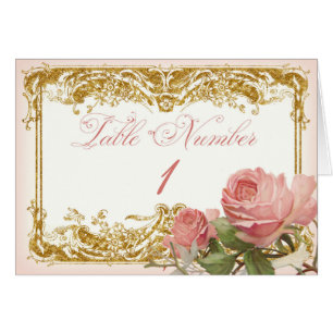 Table Number 1 Parisian Vintage Rose Manor House