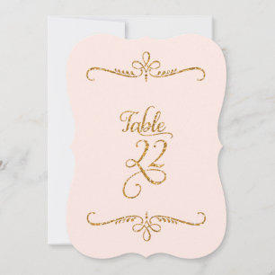 Table Number 22, Fancy Script Lettering Receptions