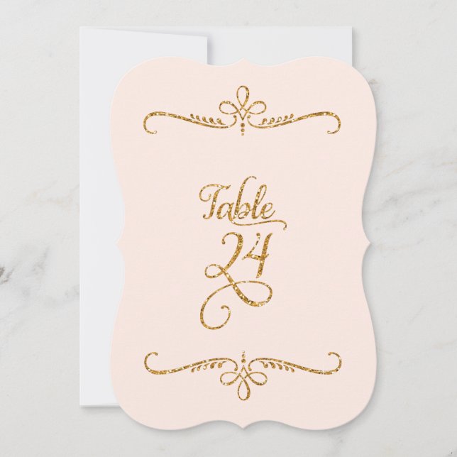 Table Number 24, Fancy Script Lettering Receptions (Front)