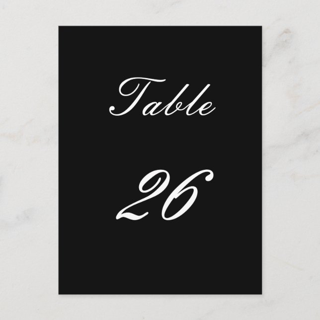 Table Number 26 Postcard (Front)