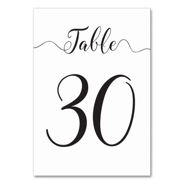 Table Number 30 of 30 (Front)