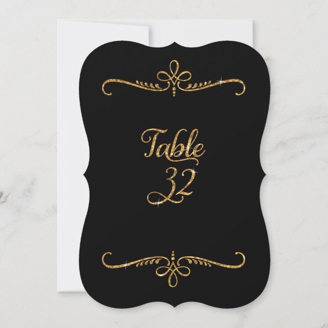 Table Number 32, Fancy Script Lettering Receptions (Back)