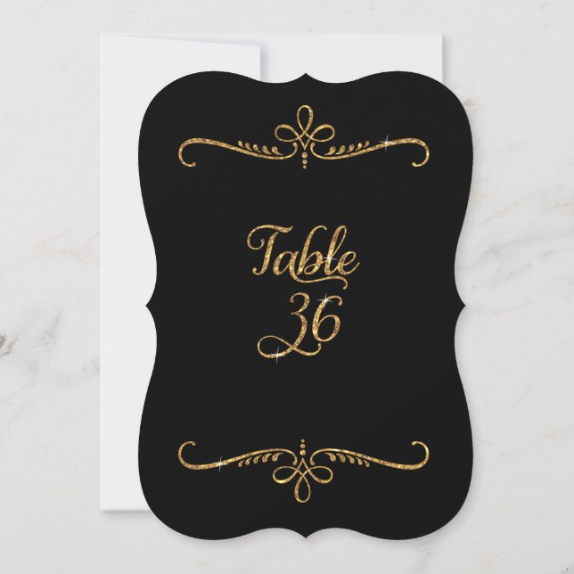 Table Number 36, Fancy Script Lettering Receptions (Back)