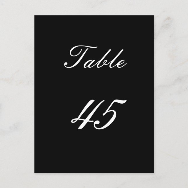Table Number 45 Postcard (Front)