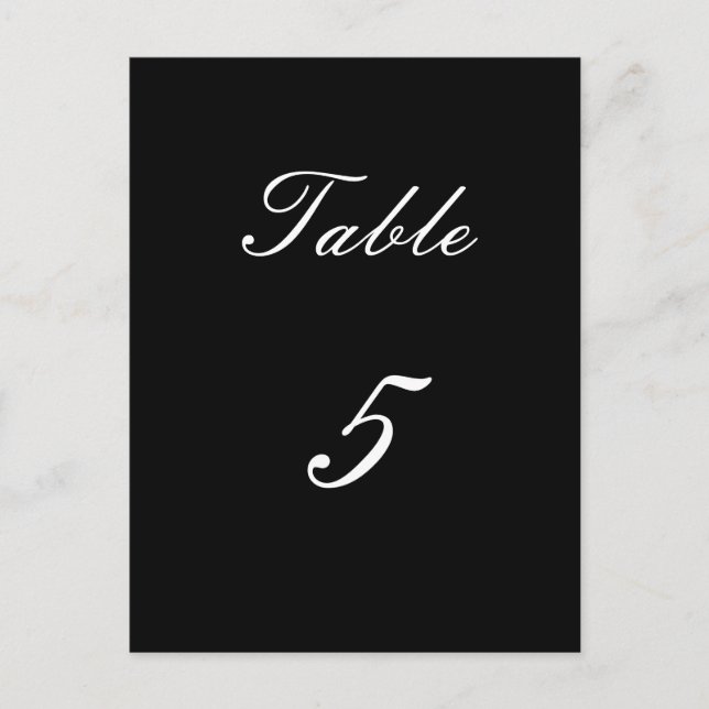 Table Number 5 Postcard (Front)