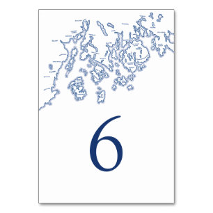 Table Number 6 with Penobscot Bay Map