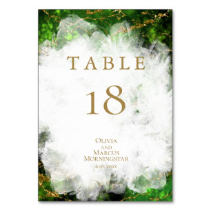TABLE NUMBER   Abstract Stunning Emerald Crystal