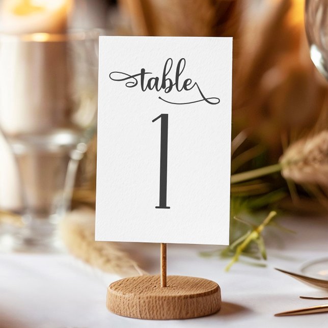 Table number black calligraphy 3.5x5 | Table 1 (Creator Uploaded)