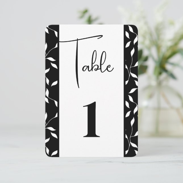 Table Number Card (Standing Front)