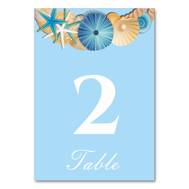 Table Number Card (Front)