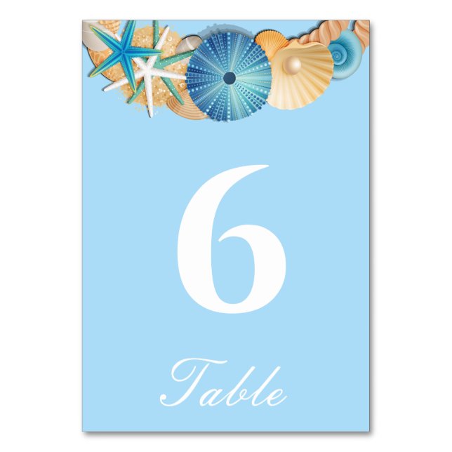 Table Number Card (Front)