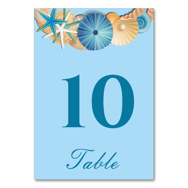 Table Number Card (Front)