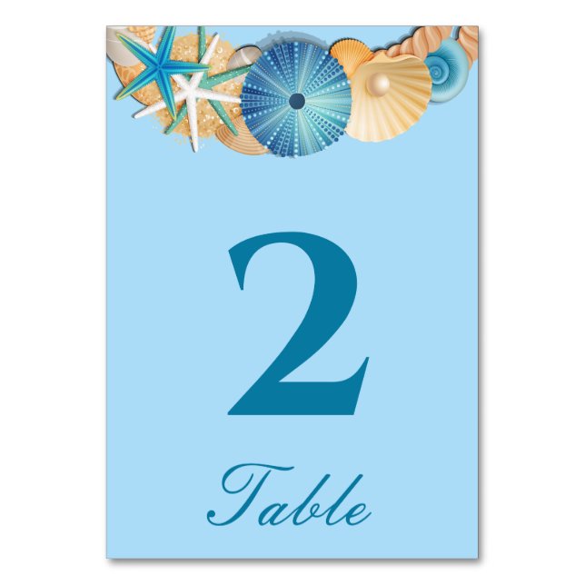 Table Number Card (Front)