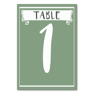 Table Number Card - 1